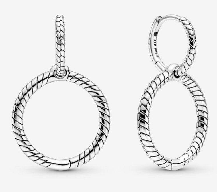 گوشواره دو حلقه‌ای دقایق پاندورا